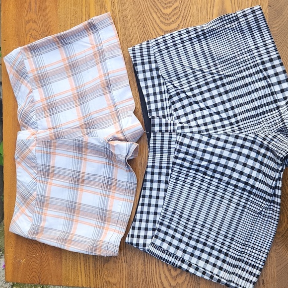 TEEN JUNIOR Girl, Sz M, Summer, Spring, Vacation, Plaid, Khaki, Jean Mini Shorts - Picture 7 of 7